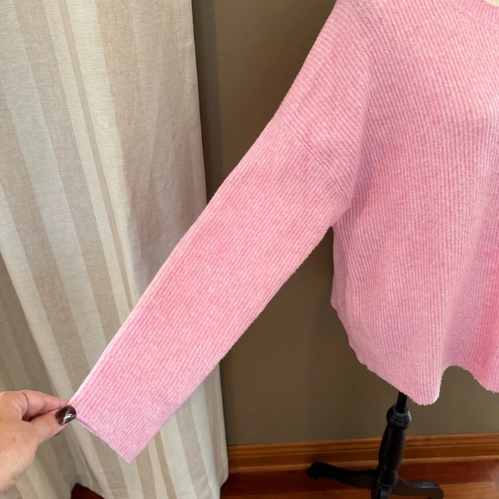 J. Crew Women's Pink Extra Soft Cozy Crewneck Sweater, Size Large